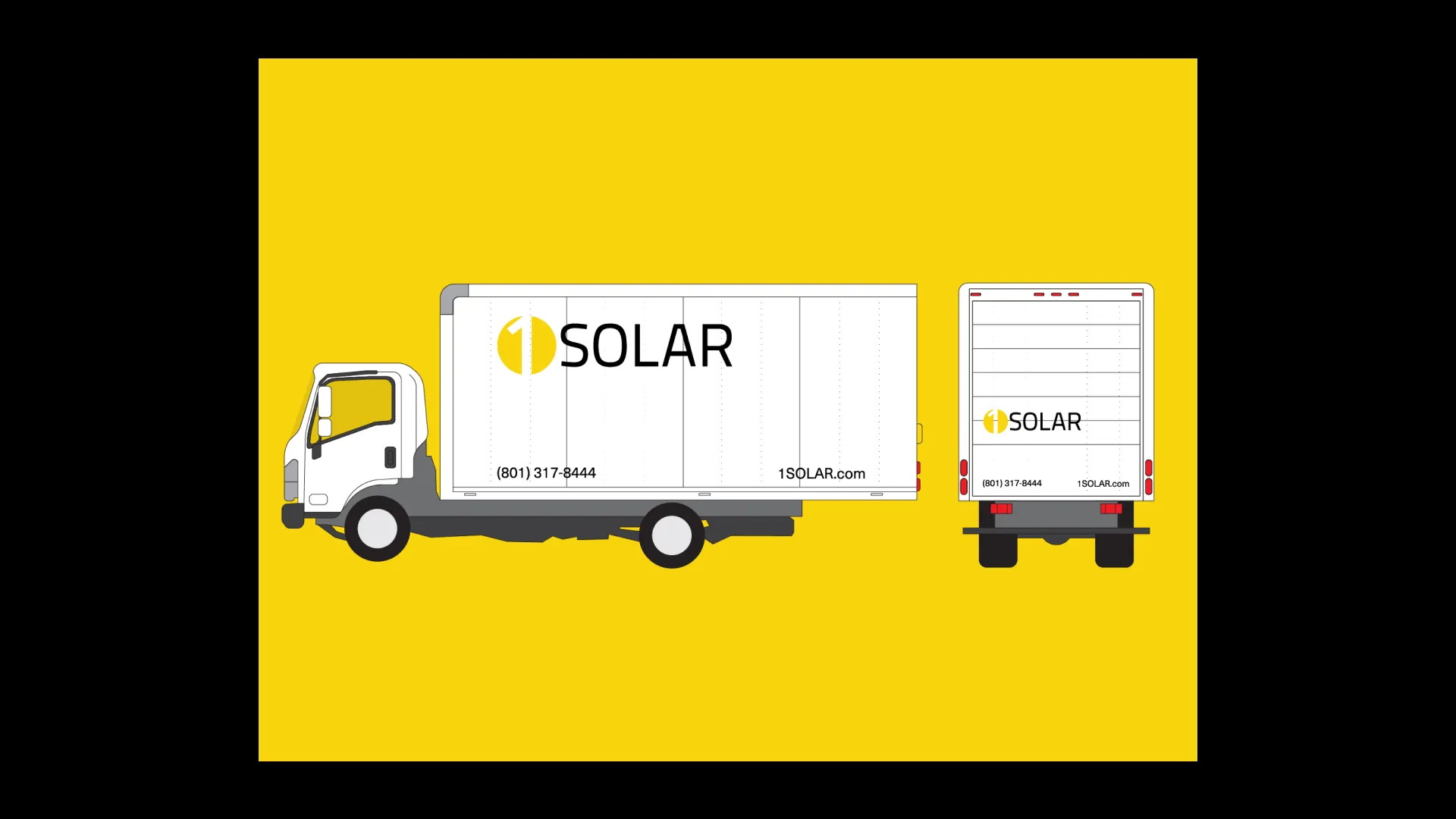truck outline decals white