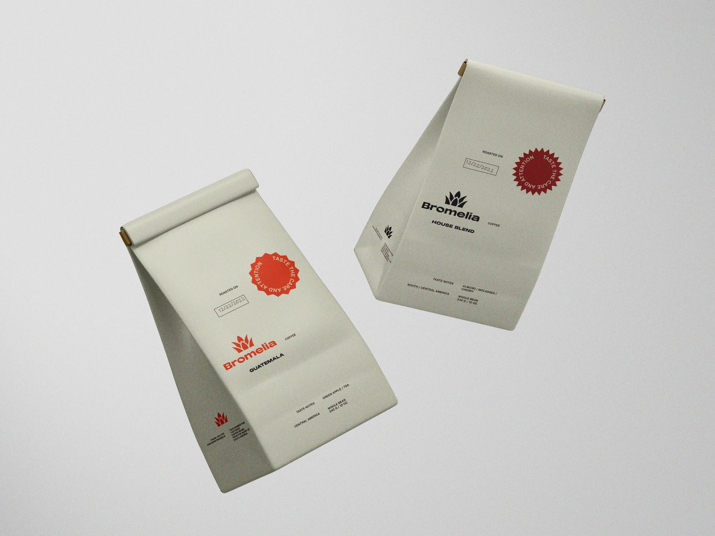 falling coffee bag mockup
