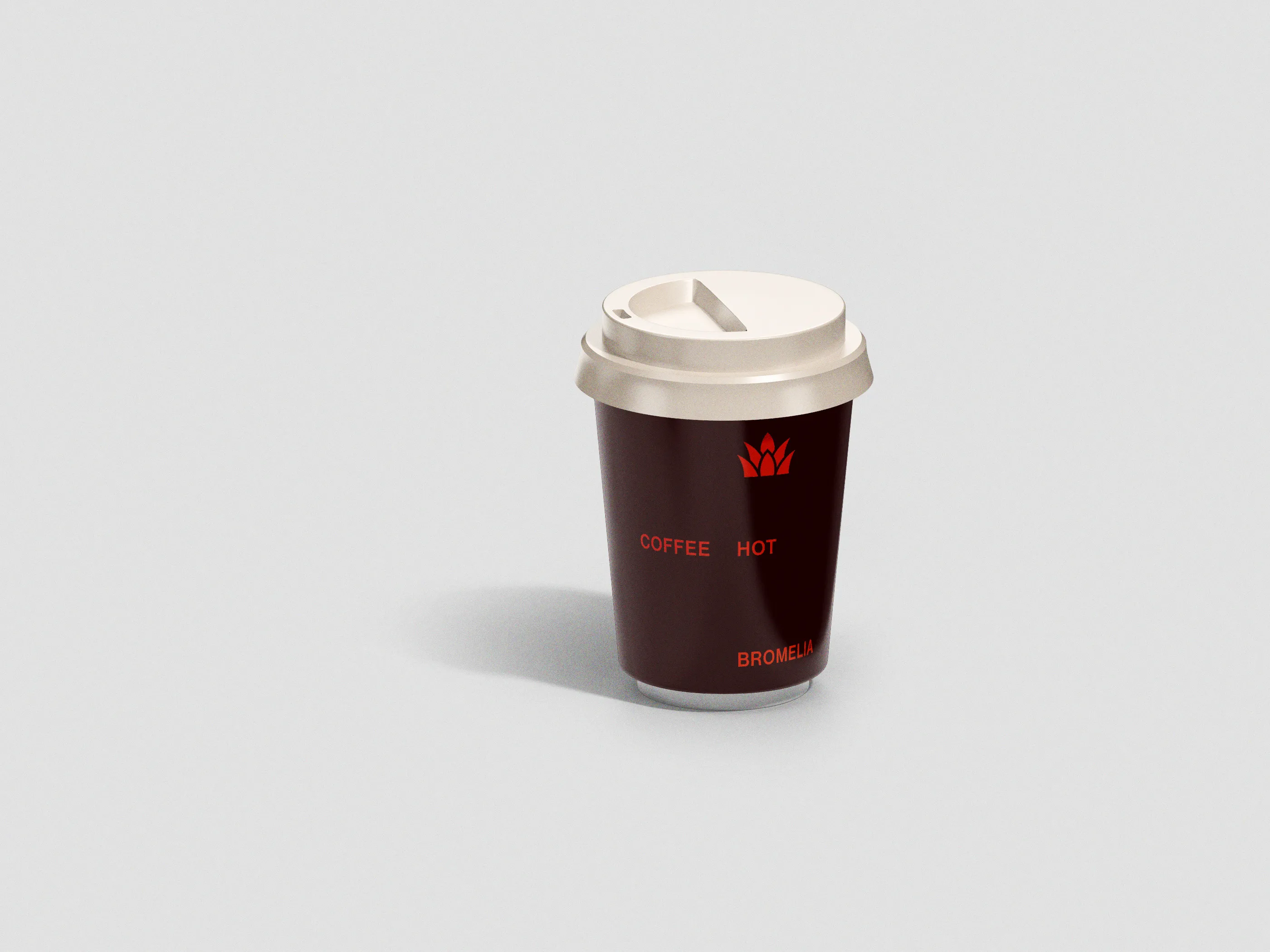 red paper coffee cup mockup