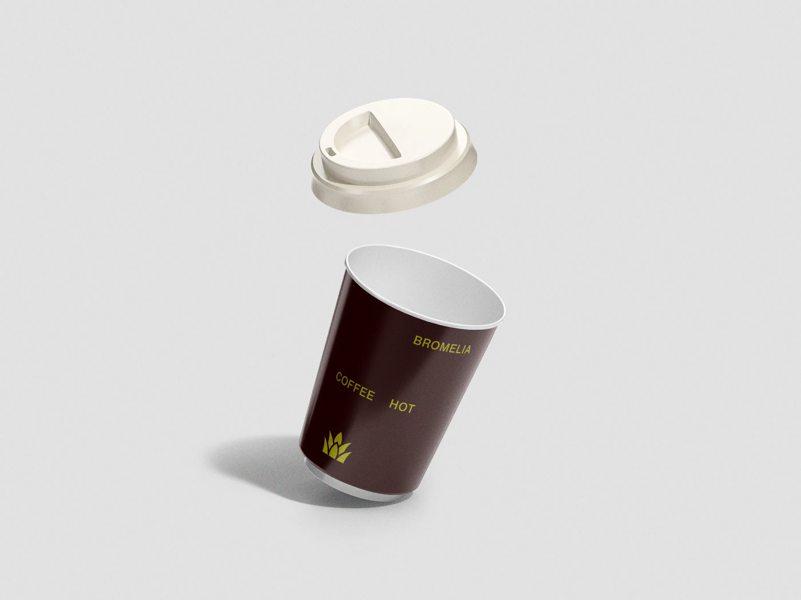 green paper coffee cup mockup