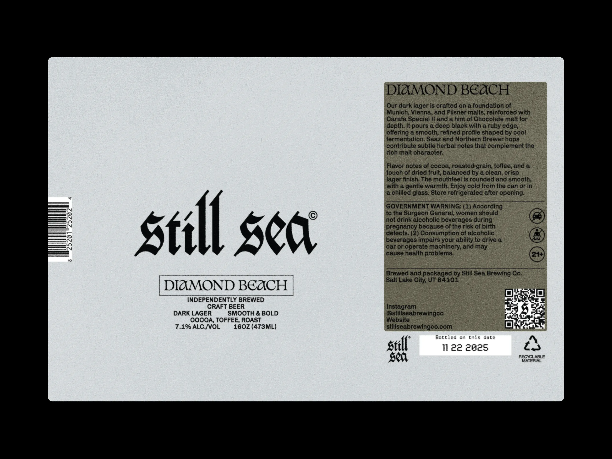 Label Design Diamond Beach Mockup