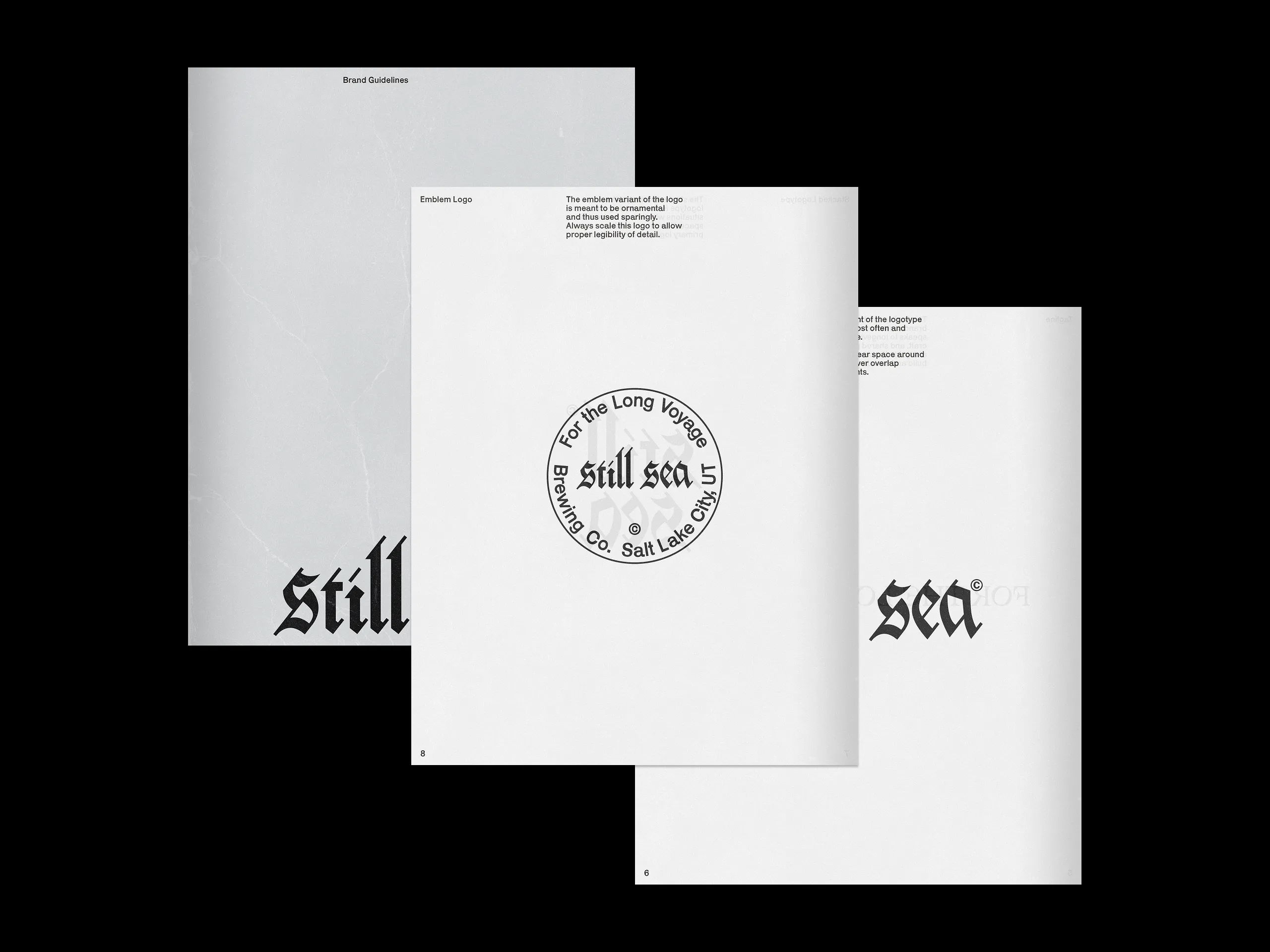 Brand Guidelines Document Cover, Emblem Logo, Primary Logo Pages