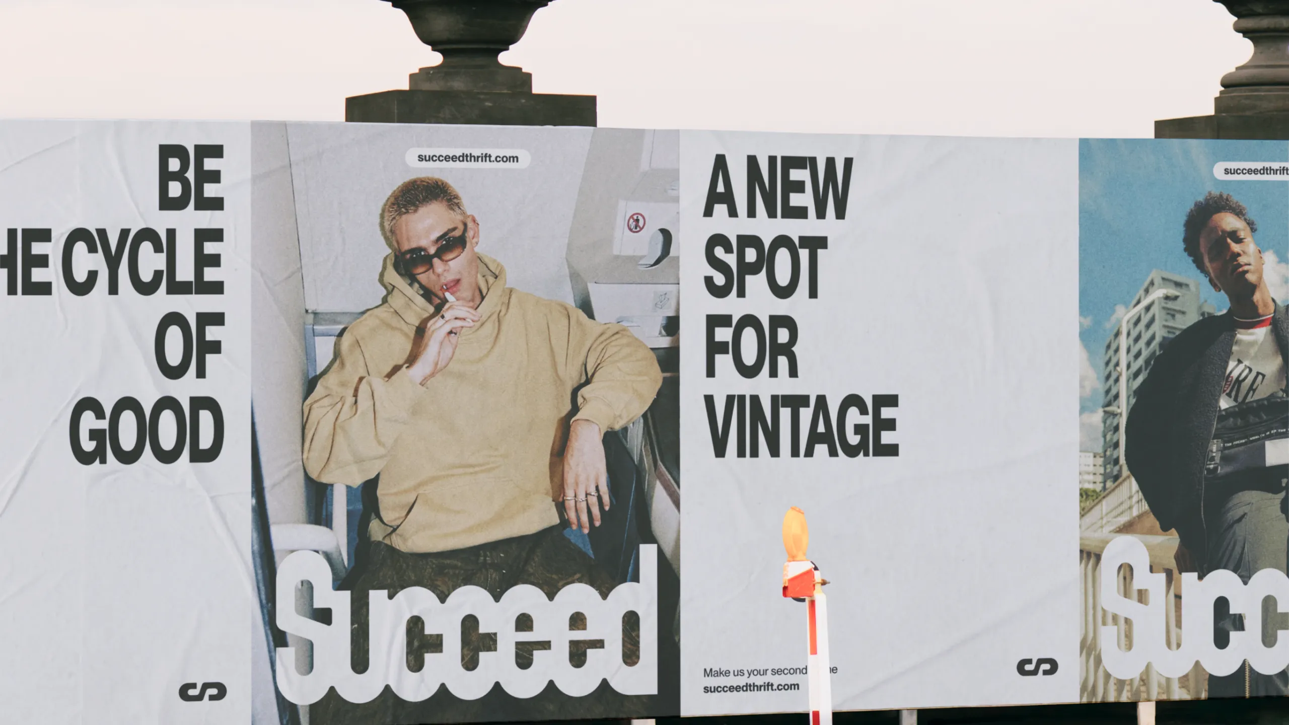Outside wall posters mockup