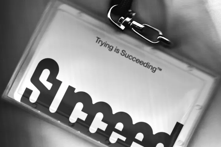 Succeed project thumbmail featuring lanyard mockup
